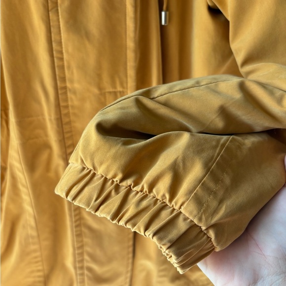 London Fog, size small, removable fleece liner, hooded mustard jacket. - Picture 2 of 11